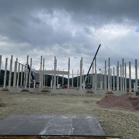 Výstavba skladových hal společnosti Dibaq a.s. v Helvíkovicích u Žamberka